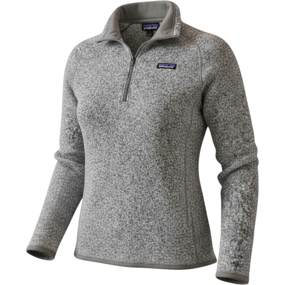 Patagonia Womens Better Sweater 1/4 Zip Pullover Grey Heather Fleece 25617 M